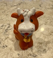 Fisher Price 1997 Little People Hard Vinyl Plastic Toy Replacement FARM COW Bell