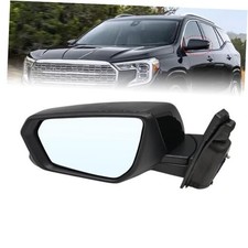 Driver Side Gloss Black Mirror Assembly Compatible with 2018-2024 Equinox Left
