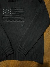 Polo Ralph Lauren Women’s American Flag Sweater Size XL Navy Blue