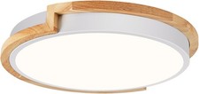 Modern LED Close to Ceiling Light, Round Shape Flush Mount 11.8 in, White