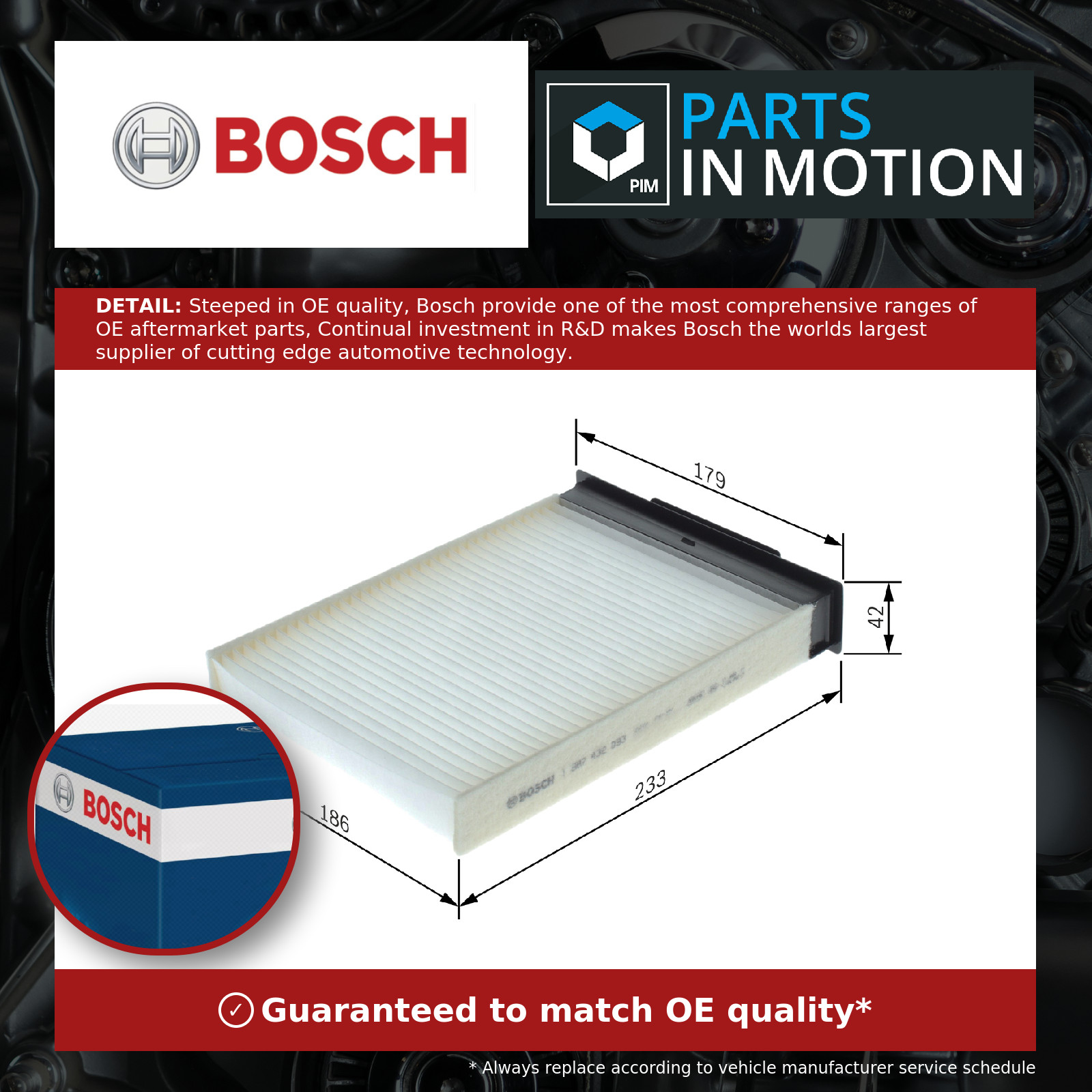 Pollen / Cabin Filter fits RENAULT MEGANE Mk2 1.4 02 to 09 Bosch 7701055109 New - Image 5