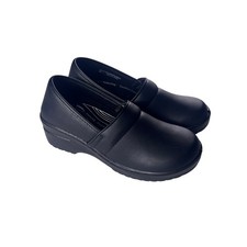 Easy Works by Easy Street Lyndee Black Slip Resistant Nursing Clogs Shoes 8M NEW