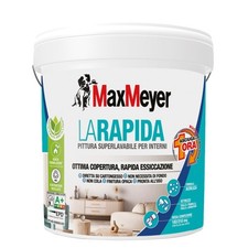 MaxMeyer La Rapida,, Idropittura Superlavabile per Interni, Bianco, 14L