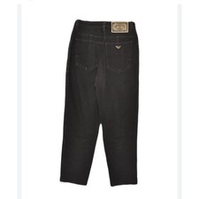 Vintage 90s Armani Jeans SIMINT S.p.A. Made in USA Black High Waist Denim