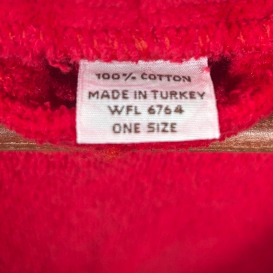 Christian Dior Monsieur Vintage Red Terry Cloth Bathrobe Cotton One Size thumbnail 10