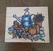 Garden Theme Mounted Rubber Stamp By INKADINKADO