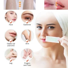 50PCS Hair Removal Paper Double Sided Cold Wax Strips Body Depilatory Patch Skin