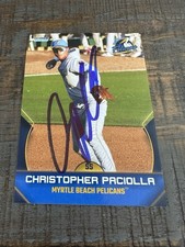 2025 Myrtle Beach Pelicans Christopher Paciolla Autograph Signed Team Card Cubs