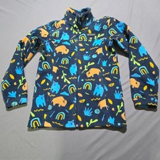 Columbia Zing Iii youth boys Fleece Jacket Navy Animal Bear Bison Large 14/16