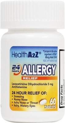 HealthA2Z  Allergy Relief | Levocetirizine Dihydrochloride 5mg | 24 Hours | Ant