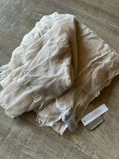 Nordstrom Modal Silk Wrap Fringe Scarf OS luxury 40x79 beachy lightweight NEW