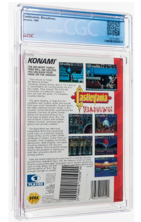 Castlevania: Bloodlines - CGC 9.6 A+ Sealed Sega Genesis Konami 1994 USA - Image 2 of 2