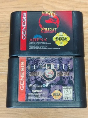 Ultimate Mortal Kombat 3 & Mortal Kombat 1 - MK1, MK3 - Sega Genesis - FREE SHIP