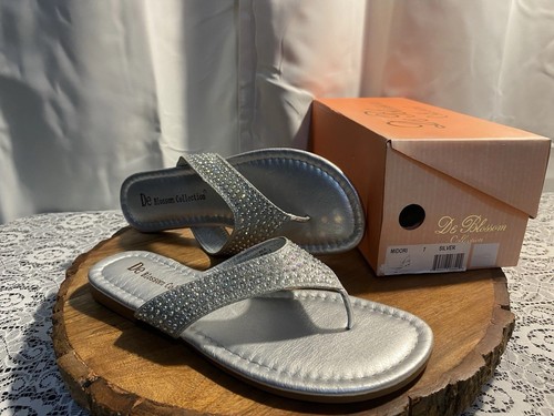 De Blossom Collection Midori Sliver Sandals 6 - Picture 2 of 8