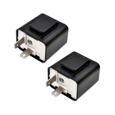 Car 2 Pin LED Flasher Relay, 12V Prong Adjustable Turn Signal Flash Relay, 2PCS