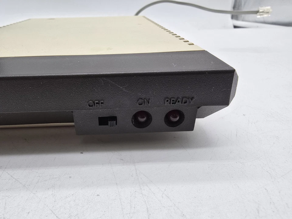 Vintage 80s ORIGINAL ATARI 1030 MODEM W/Trak Power Supply-Powers Up - READ - Image 4 of 4