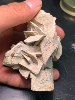 Calcite after Glauberite, Camp Verde, Yavapai Co Arizona. Ex John Callahan