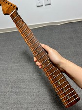 Stainless 22Fret Left hand DIY rosewood Roasted Maple flame Electric guitar neck