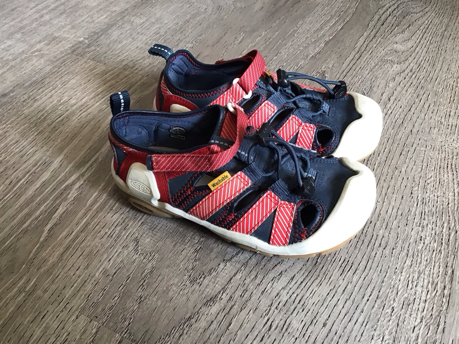 Keen Youth Kids Knotch Creek sandali acqua blu e rosso taglia 1 scarpe 1025639