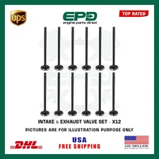 6 INLET & 6 EXHAUST VALVES SET FOR M1DA FOCUS ECOBOOST FIESTA 1.0L PETROL