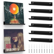 MyLifeUNIT Vinyl Record Wall Mount, 12 Inch 12 x 1.6 x inches, Black