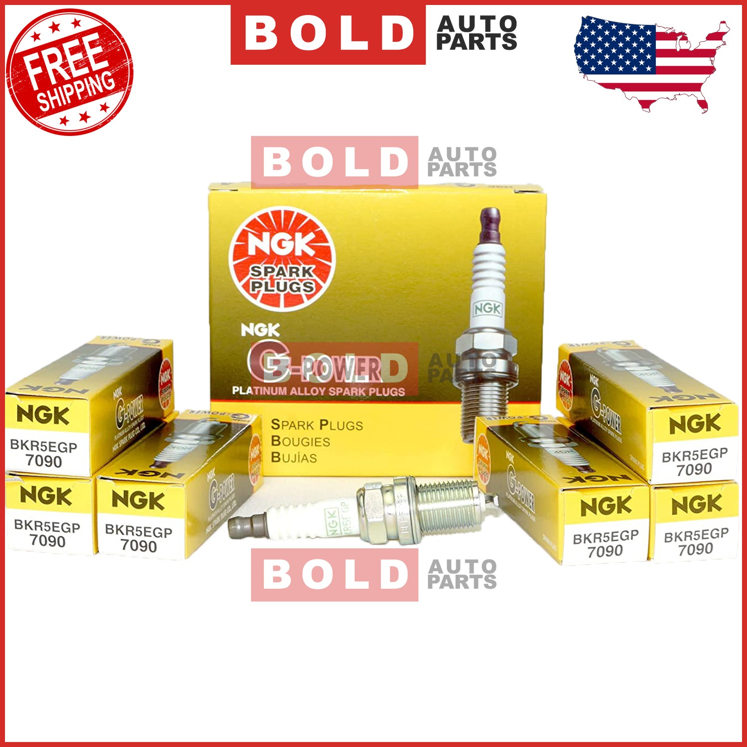 NGK PLATINUM Spark Plugs Set of 6 for 1993-2005 Lexus GS300 3.0L