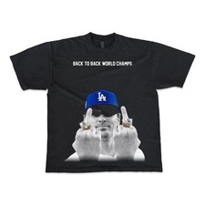 Kike Hernandez Back to Back World Series Champs 2025 Middle Finger Baseball Shir