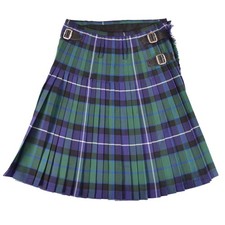 Scottish Highland Kilt Authentic Woven Tartan Blue Green Check Men's sz W32