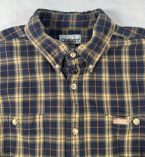 Carhartt Plaid Long Sleeve Button Up Shirt S3...