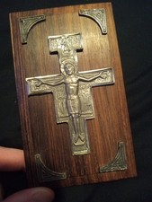 San Damiano Vintage Cross Stand Featuring Jesus Christ Crucifixion 925 Silver