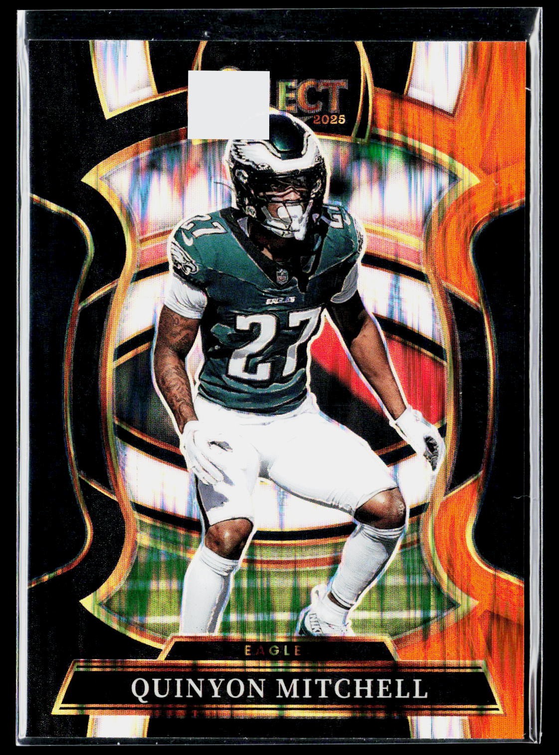 2025 Panini Select #92 Quinyon Mitchell Black and Gold Prizm Shock