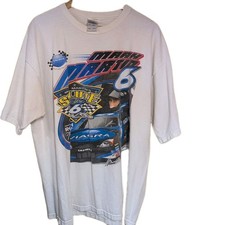 VINTAGE Mark Martin NASCAR T Shirt - Viagra Racing 6 Car 2XL Used W/ Defects