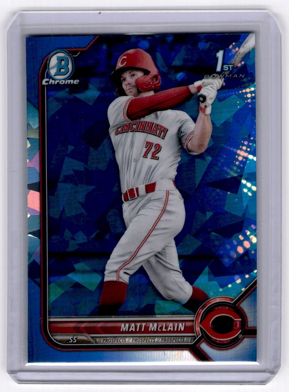 2022 Bowman Chrome Sapphire 1st Matt McLain Cincinnati Reds #BCP-245
