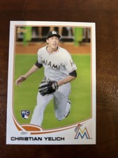 2013 Christian Yelich Topps Update ROOKIE CARD #290 - Milwaukee Brewers RC. rookie card picture