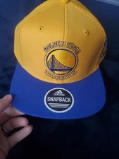 Adidas Golden State Warriors Snapback Hat Baseball Cap Yellow Blue NBA Basketbal