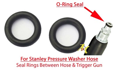 Stanley Hochdruckreiniger Schnellspannschlauch Stecker Ende 2 O-Ring Gummidichtungen