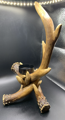 Faux Deer Antler Resin Votive Candle Holder 11.5"x 7" Farmcore Lodge Cottagecore - Picture 3 of 8