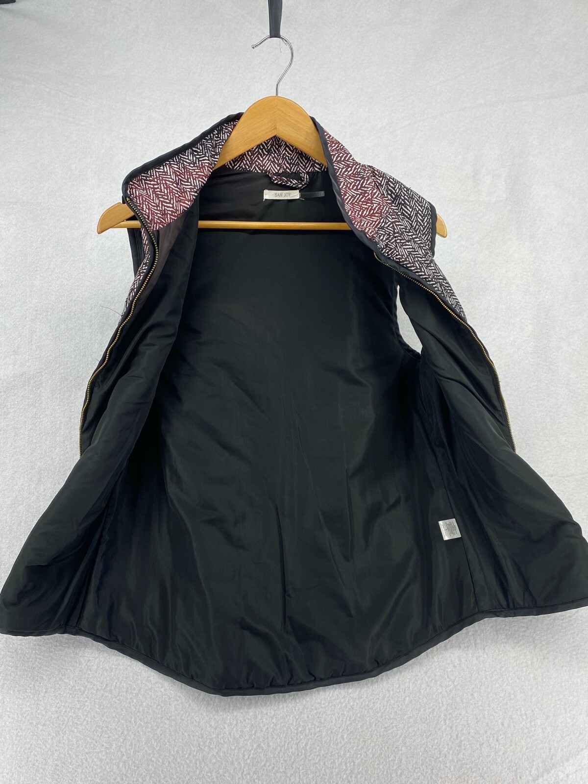 San Joy L Vest Full Zip Lined EUC (W4065-F1)