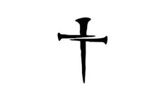 Cross Nails Vinyl Die Cut Decal Sticker - Jesus Christ Christian Religious God