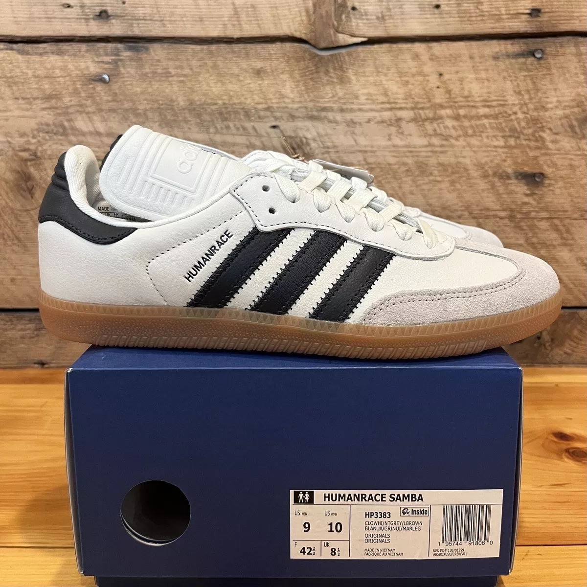 adidas x Pharrell Samba Human Race Cloud White HP3383 Size 9 US