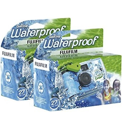 Fuji QuickSnap Waterproof Disposable Camera 27 Exp. - NEW 
