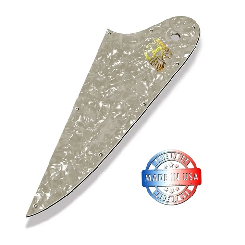 Aged Pearl 4 Ply Pickguard for Epiphone Firebird w/ Firebird Emblem Decal