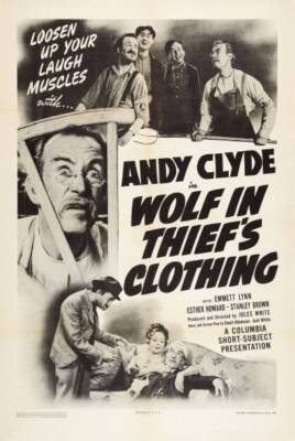 Wolf In Thief's Clothing poster top in eyeglasses Andy Clyde - 1943 Movie Photo