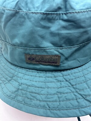 Columbia Bucket Hat Womens Medium Blue Sun Casual Made In USA 