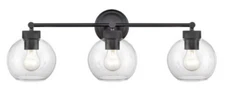 Park Harbor PHVL3233MB Albury Matte Black 3 Light 25" Wide Bathroom Vanity Light