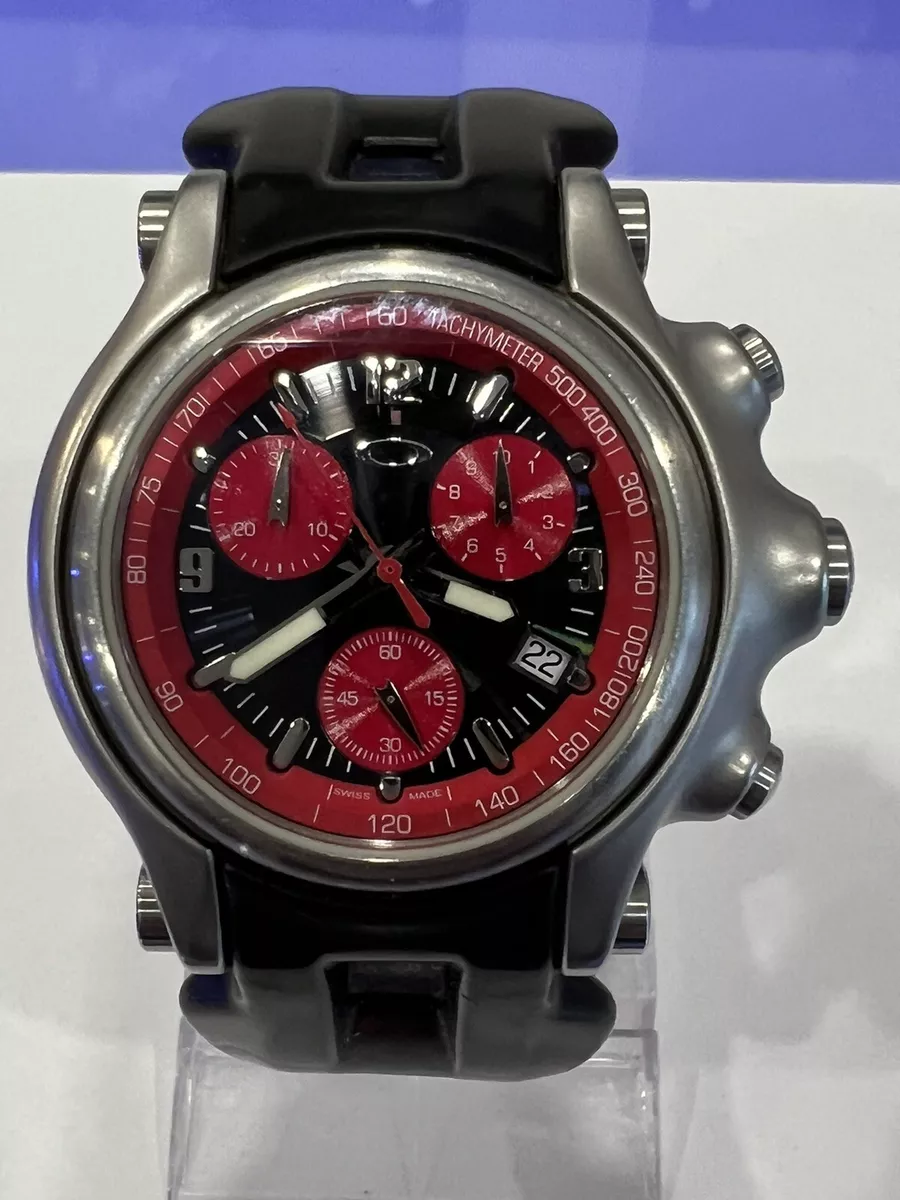 Oakley Holeshot Red Dial Chronograph Men s watch eBay