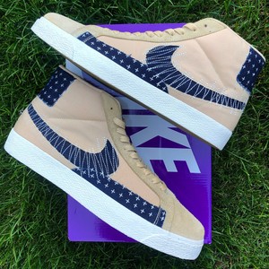 Nike SB Zoom Blazer Mid Prm âSashikoâ Sesame Mystic Navy/Sail CT0715-400 Sz 14 | eBay