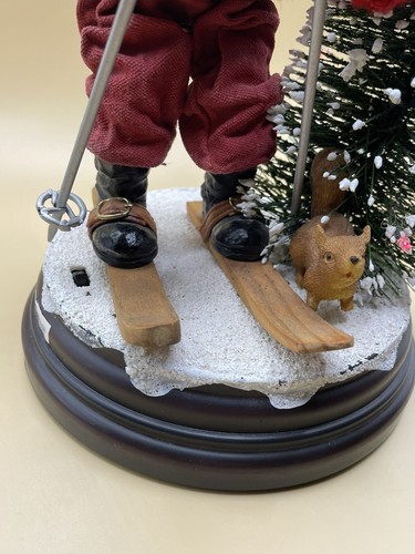 Scena sci di Babbo Natale vintage leggera e musicale - Accendi/riproduci varietà di canzoni 2001 - Foto 6 di 20