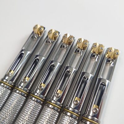 For 6/7/8 String Stainless Steel Headless Guitar Bridge Set Silver