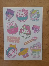 Hello Kitty Sanrio Kawaii Sticker Sheet For Decoration, Journal, Scrapbook